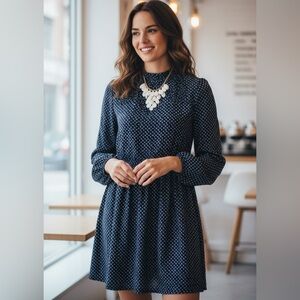 NEW Free People Blue dress w/long sleeves
